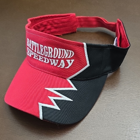SUPREME Visor Cap Red and Black Battleground Racing Speedway - Picture 1 of 4